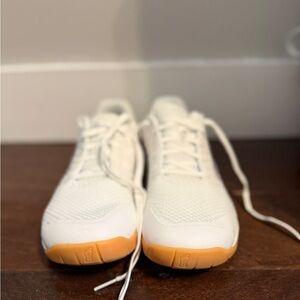 Inov-8 260s White Sneakers with Tan Soles